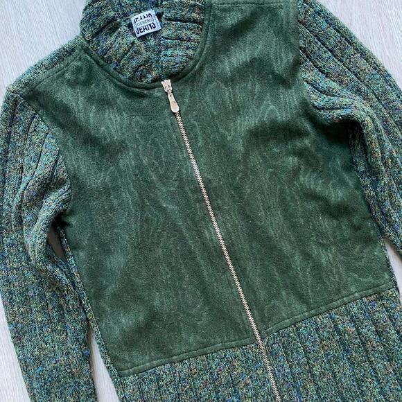 90's Iceberg Jeans Zip Up Knit - Picture 3 of 6